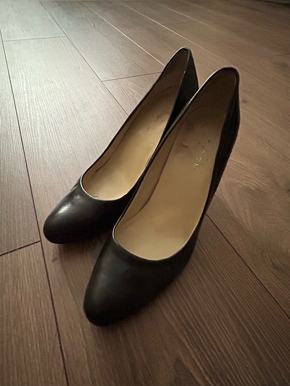 Ralph Lauren Black Leather Pumps Heels